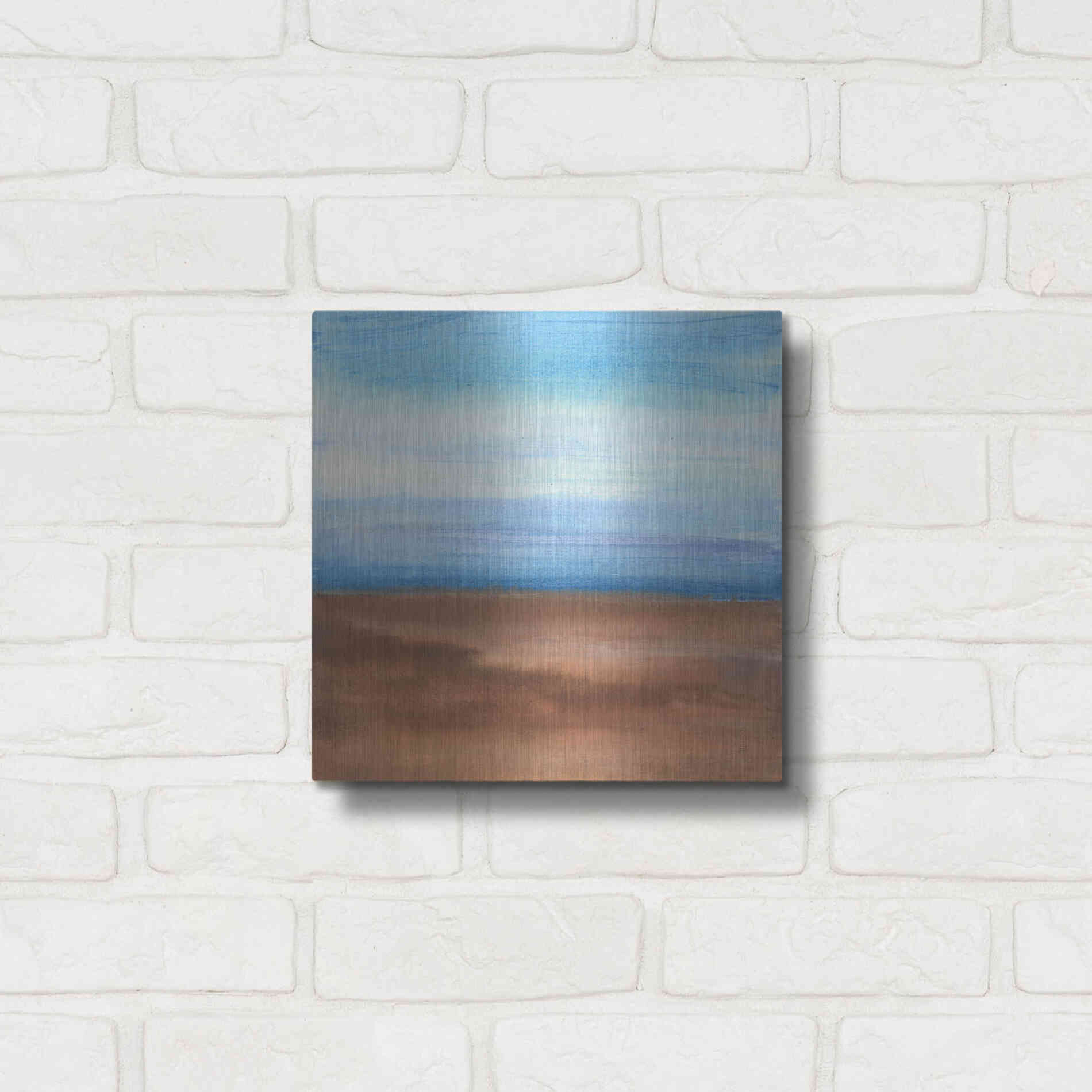 Luxe Metal Art 'Sandy Ridge II' by Chris Paschke, Metal Wall Art,12x12