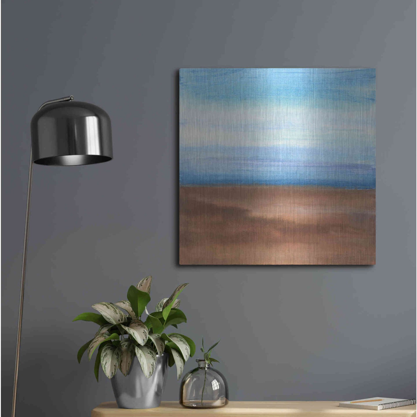 Luxe Metal Art 'Sandy Ridge II' by Chris Paschke, Metal Wall Art,24x24