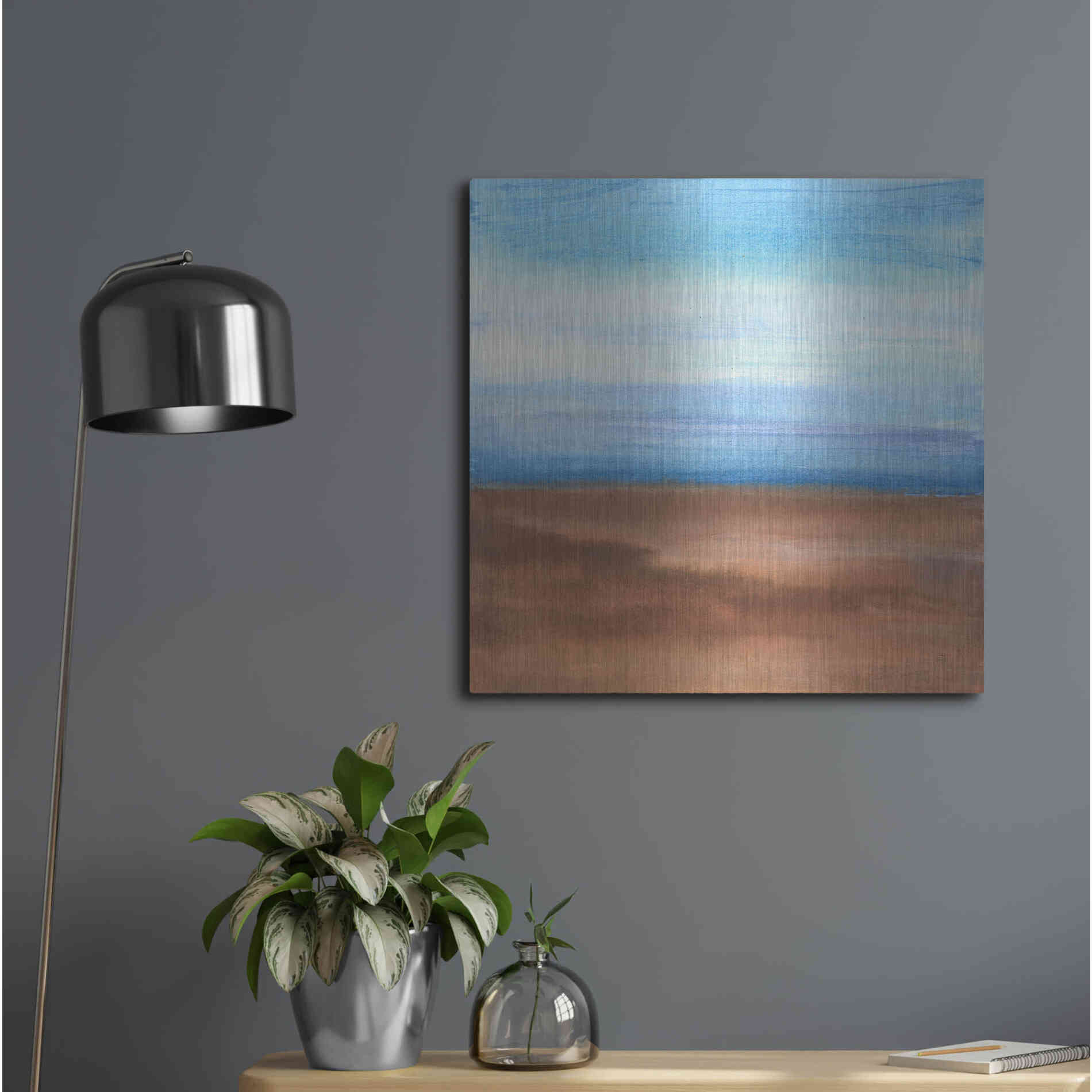 Luxe Metal Art 'Sandy Ridge II' by Chris Paschke, Metal Wall Art,24x24