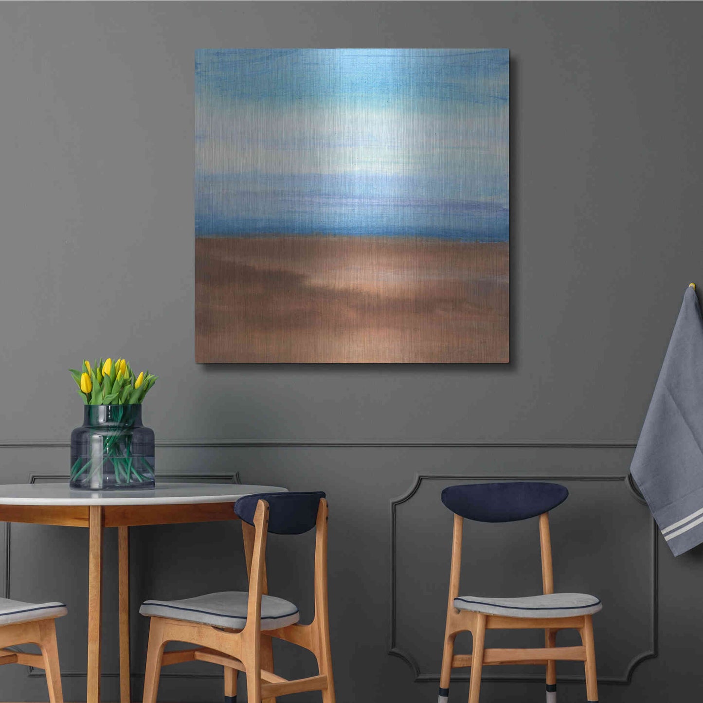 Luxe Metal Art 'Sandy Ridge II' by Chris Paschke, Metal Wall Art,36x36