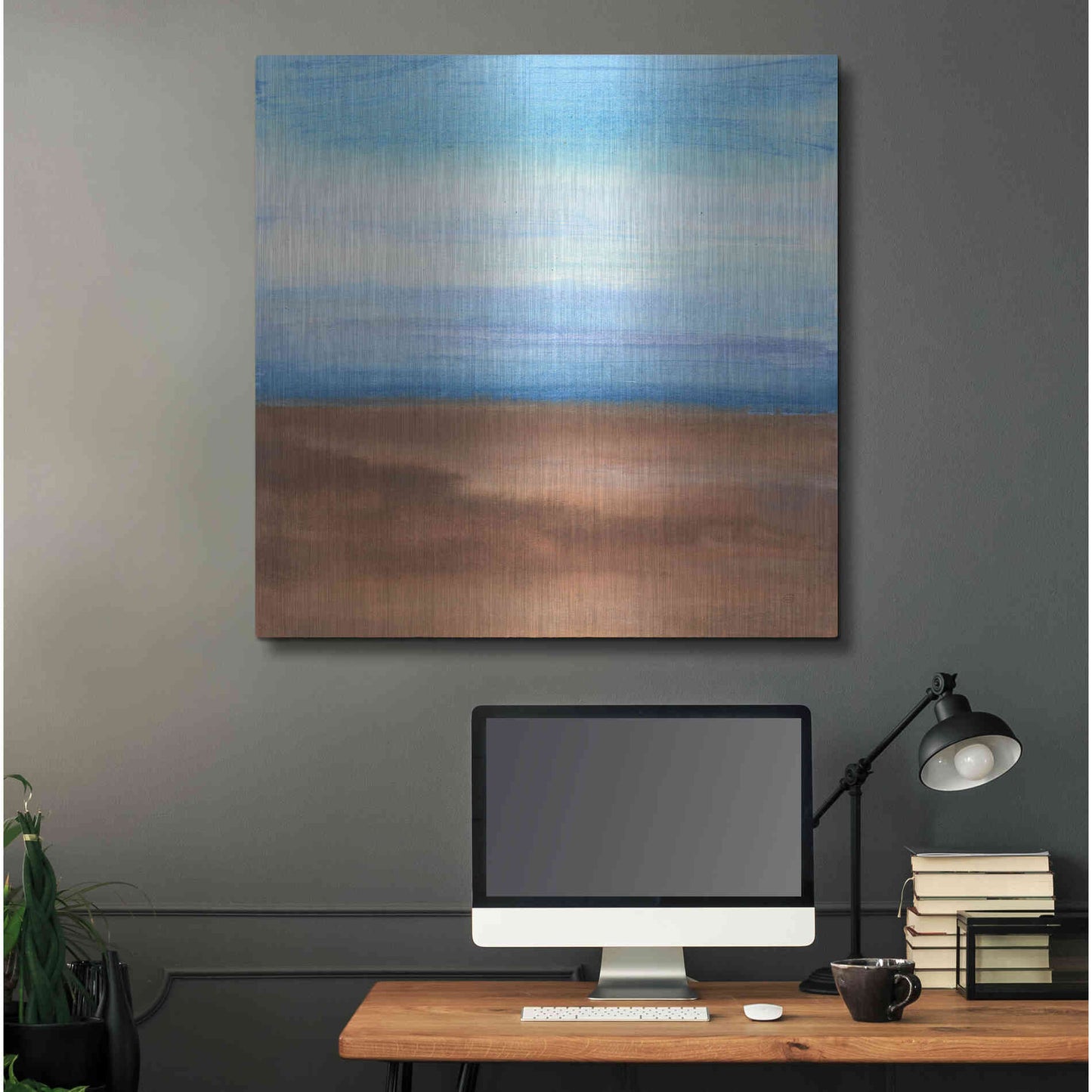 Luxe Metal Art 'Sandy Ridge II' by Chris Paschke, Metal Wall Art,36x36