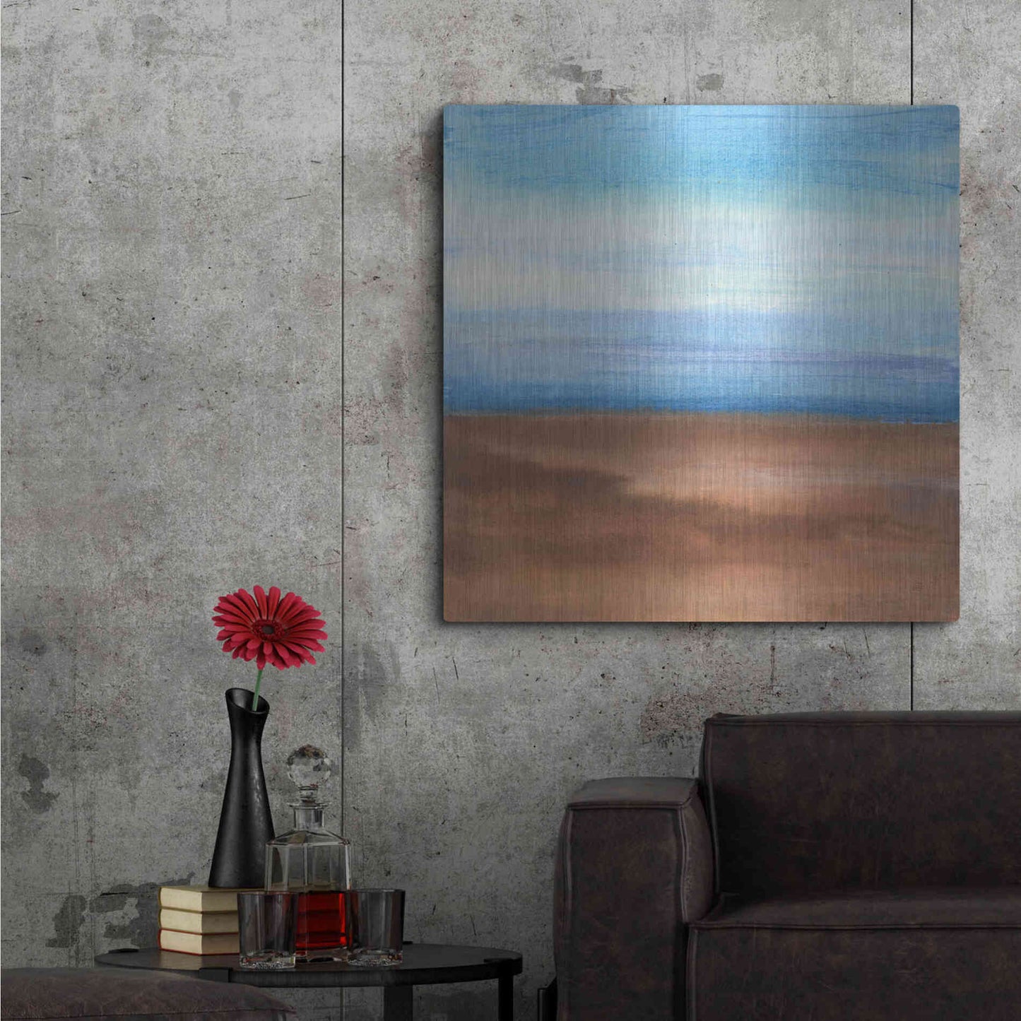 Luxe Metal Art 'Sandy Ridge II' by Chris Paschke, Metal Wall Art,36x36