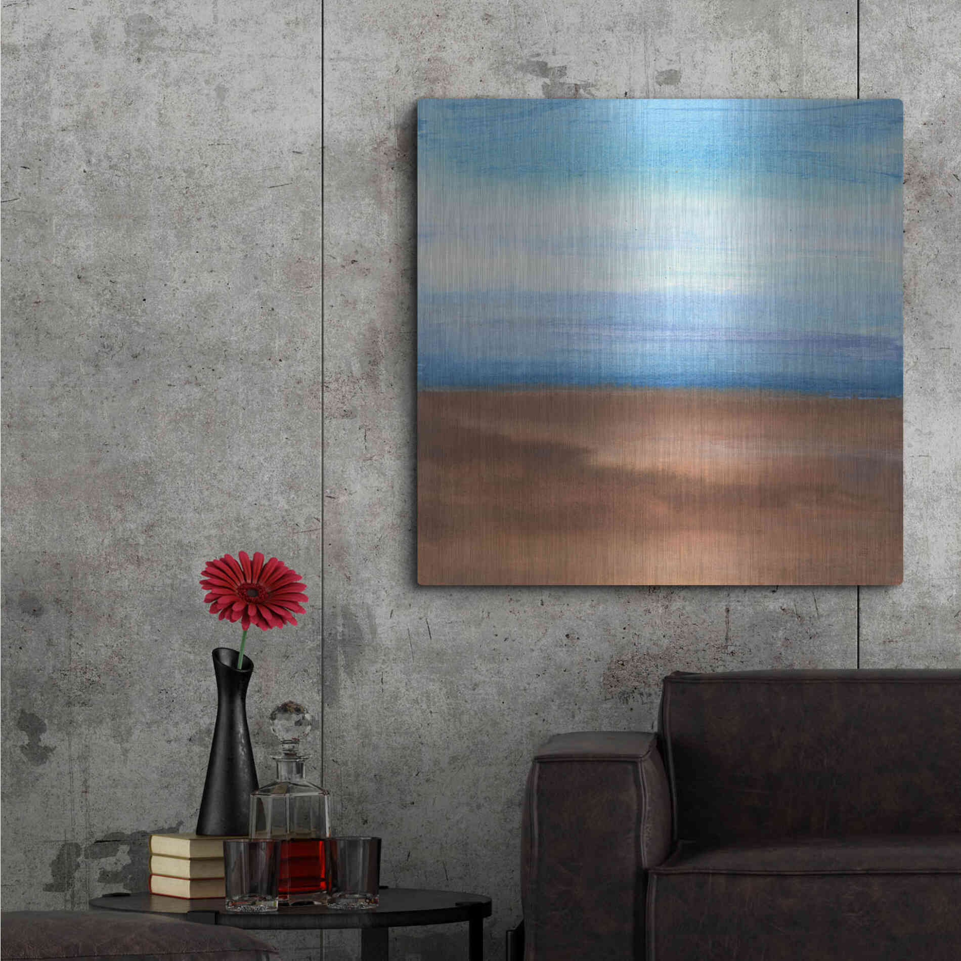 Luxe Metal Art 'Sandy Ridge II' by Chris Paschke, Metal Wall Art,36x36