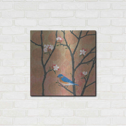 Luxe Metal Art 'Cherry Blossoms I' by Kathrine Lovell, Metal Wall Art,24x24