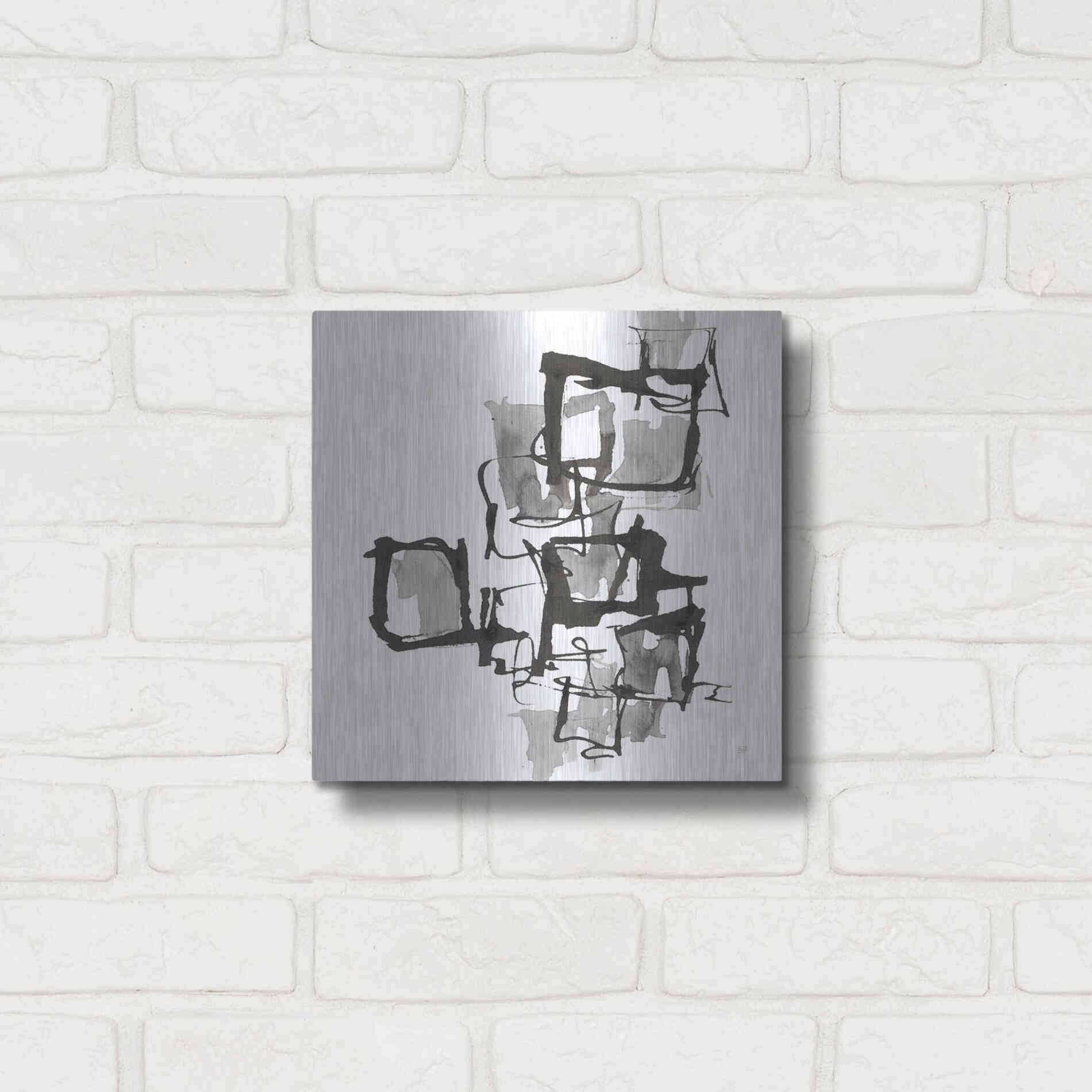 Luxe Metal Art 'Boxed In I' by Chris Paschke, Metal Wall Art,12x12