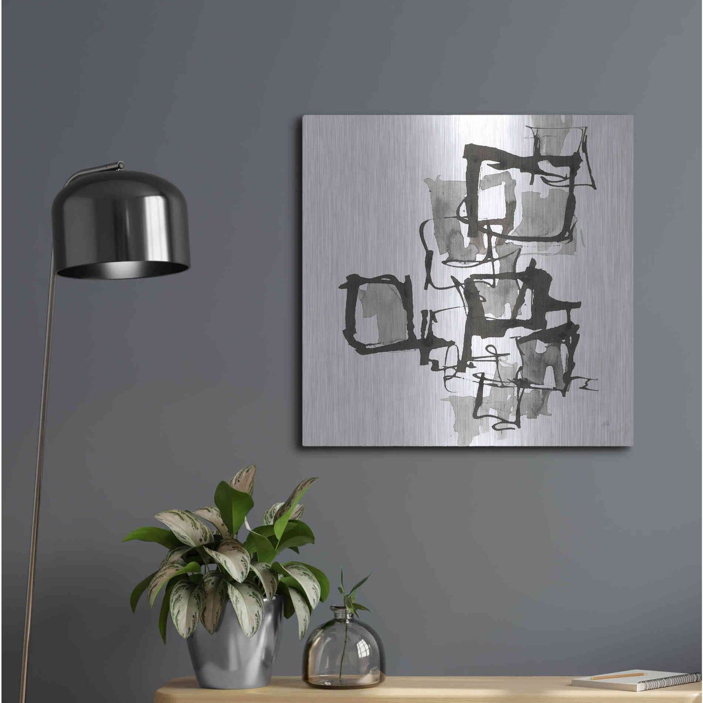 Luxe Metal Art 'Boxed In I' by Chris Paschke, Metal Wall Art,24x24