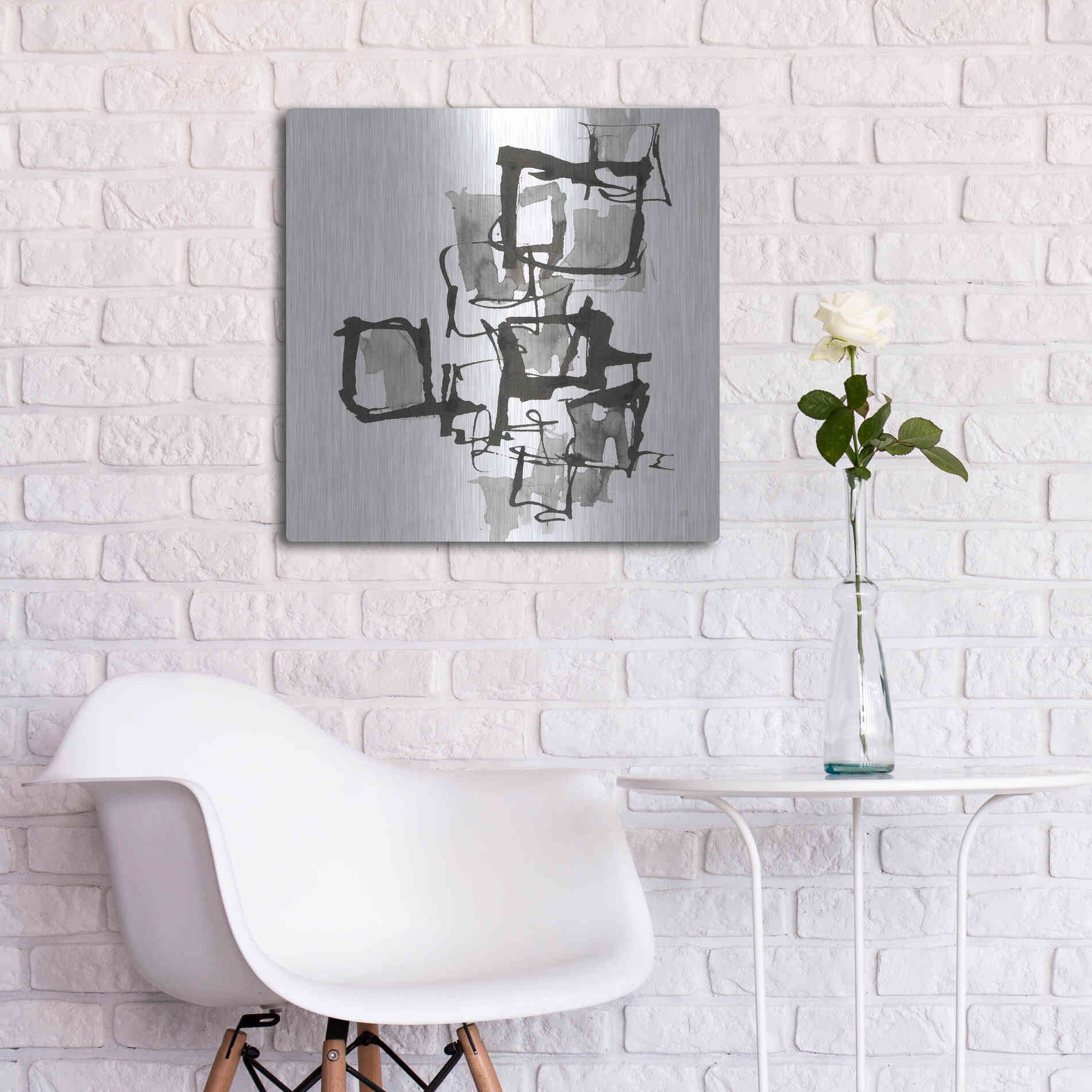 Luxe Metal Art 'Boxed In I' by Chris Paschke, Metal Wall Art,24x24