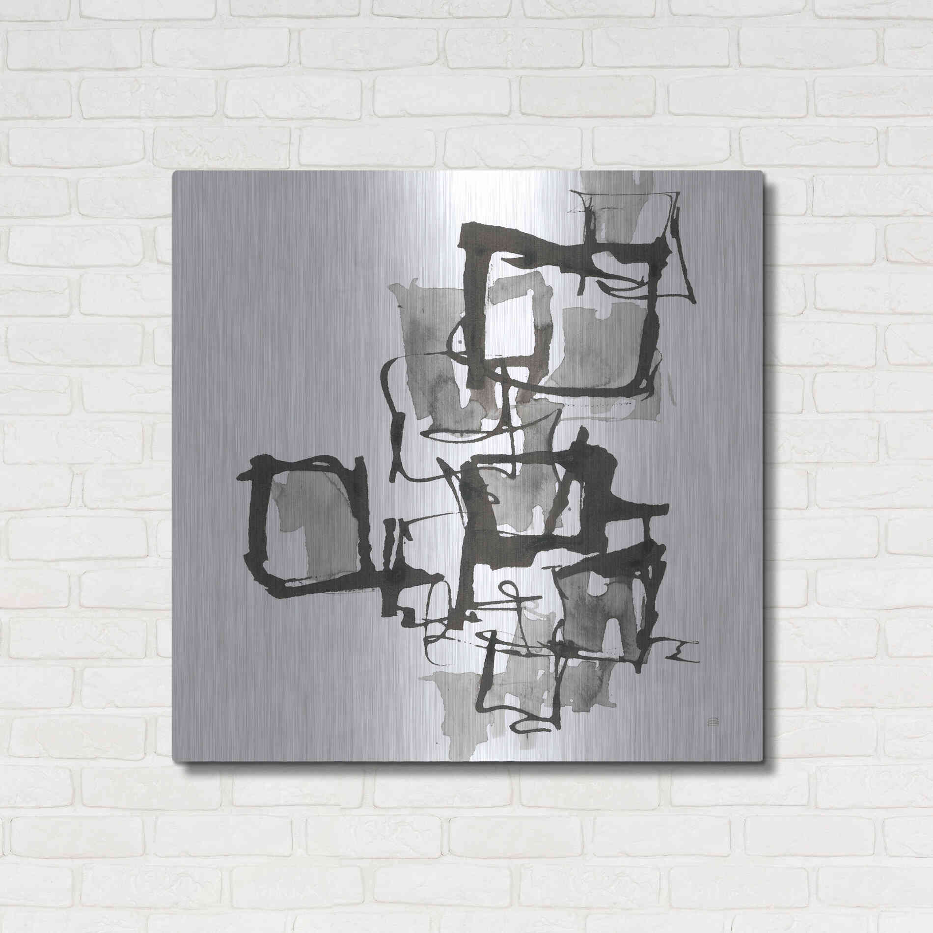 Luxe Metal Art 'Boxed In I' by Chris Paschke, Metal Wall Art,36x36