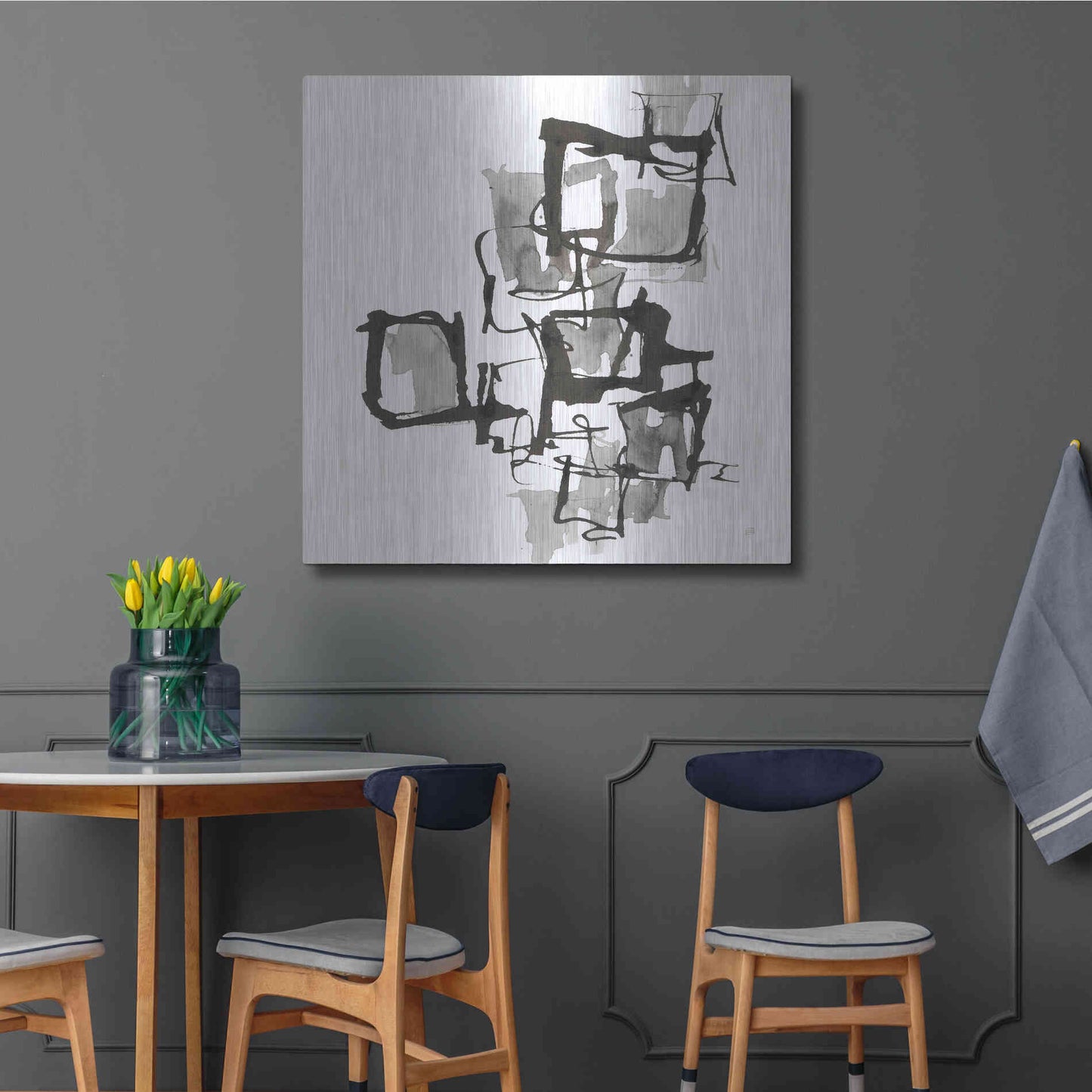 Luxe Metal Art 'Boxed In I' by Chris Paschke, Metal Wall Art,36x36