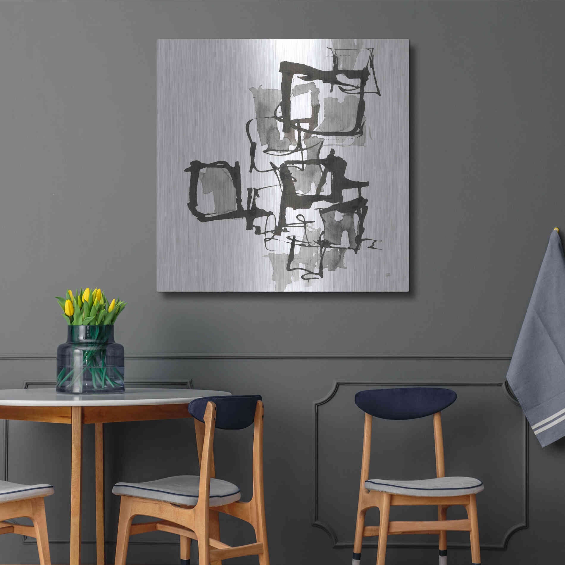 Luxe Metal Art 'Boxed In I' by Chris Paschke, Metal Wall Art,36x36