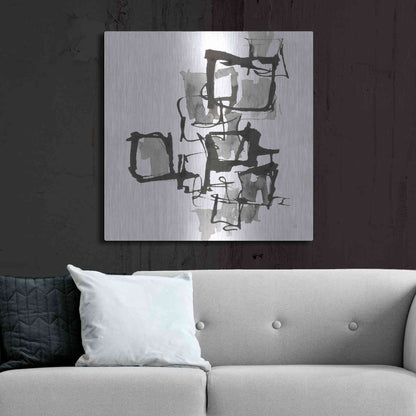 Luxe Metal Art 'Boxed In I' by Chris Paschke, Metal Wall Art,36x36