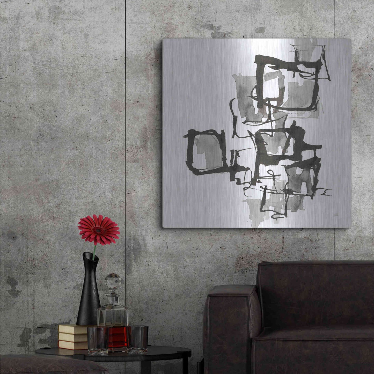 Luxe Metal Art 'Boxed In I' by Chris Paschke, Metal Wall Art,36x36