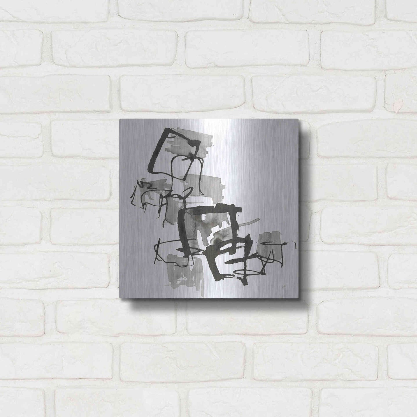 Luxe Metal Art 'Boxed In II' by Chris Paschke, Metal Wall Art,12x12