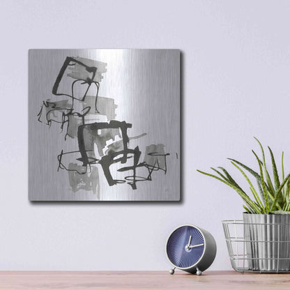 Luxe Metal Art 'Boxed In II' by Chris Paschke, Metal Wall Art,12x12