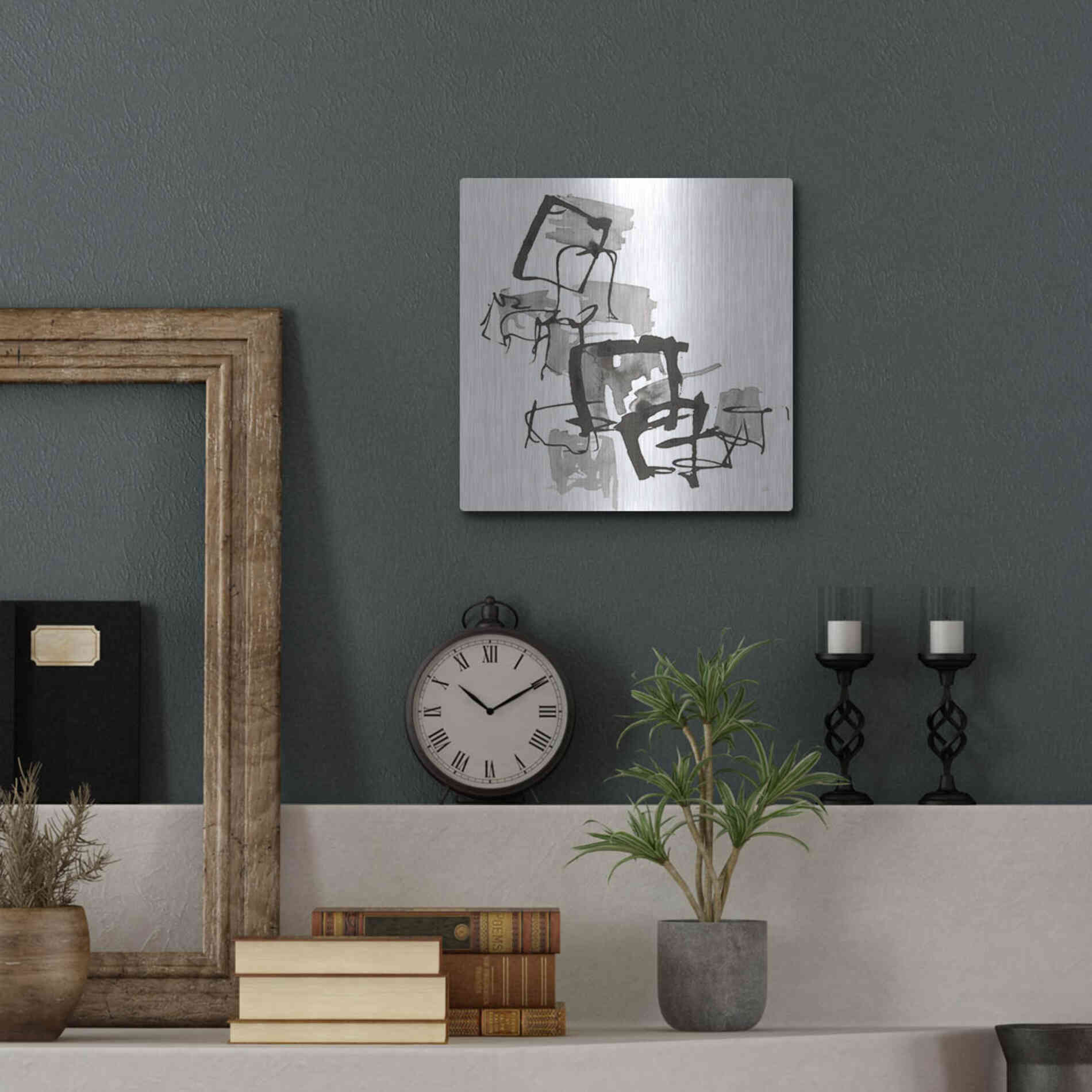 Luxe Metal Art 'Boxed In II' by Chris Paschke, Metal Wall Art,12x12