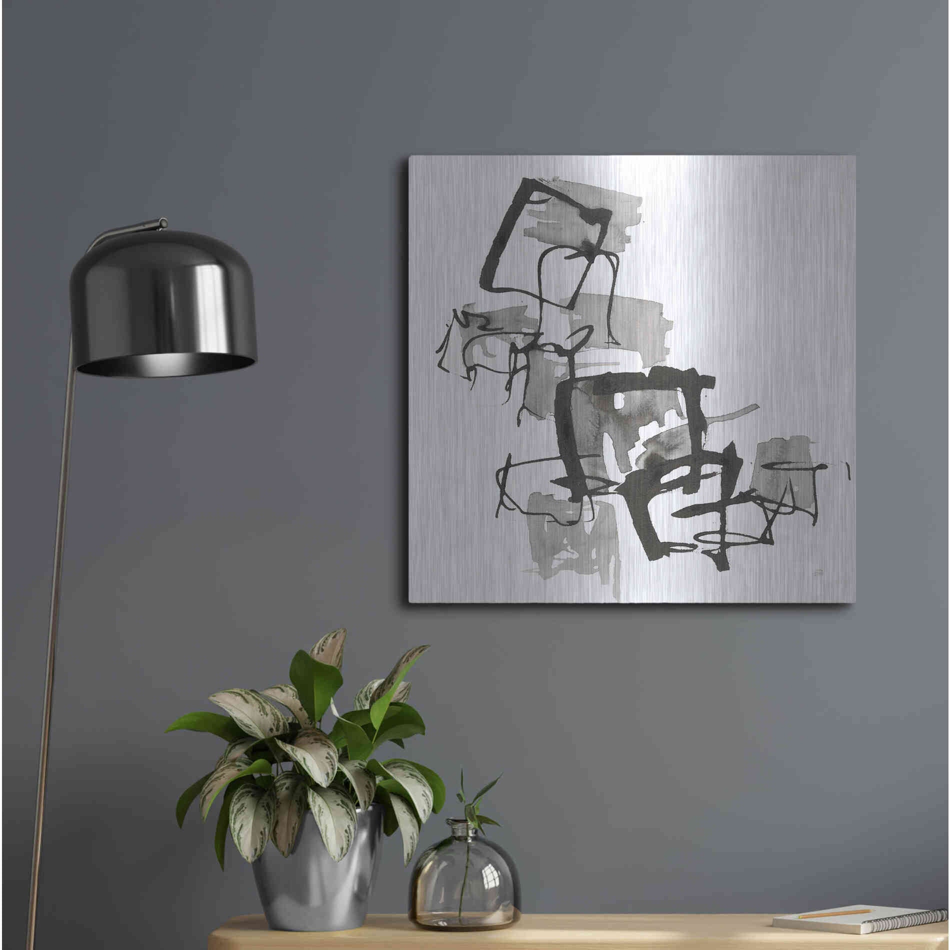 Luxe Metal Art 'Boxed In II' by Chris Paschke, Metal Wall Art,24x24