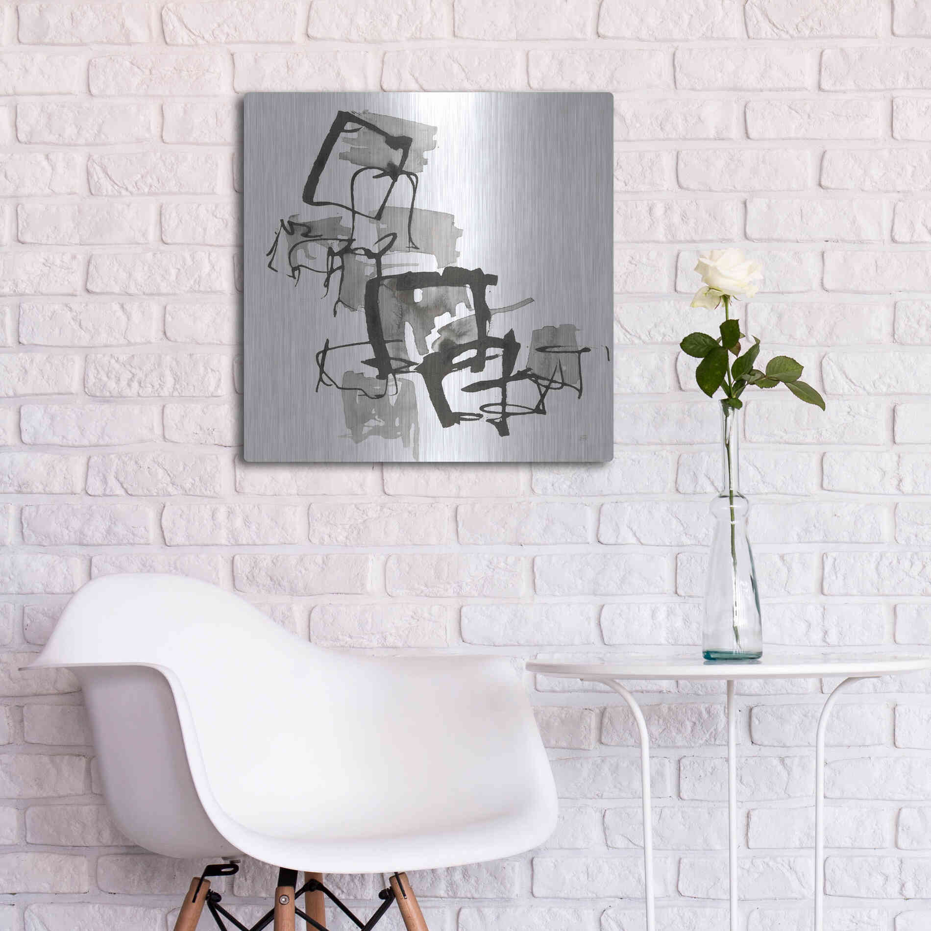 Luxe Metal Art 'Boxed In II' by Chris Paschke, Metal Wall Art,24x24