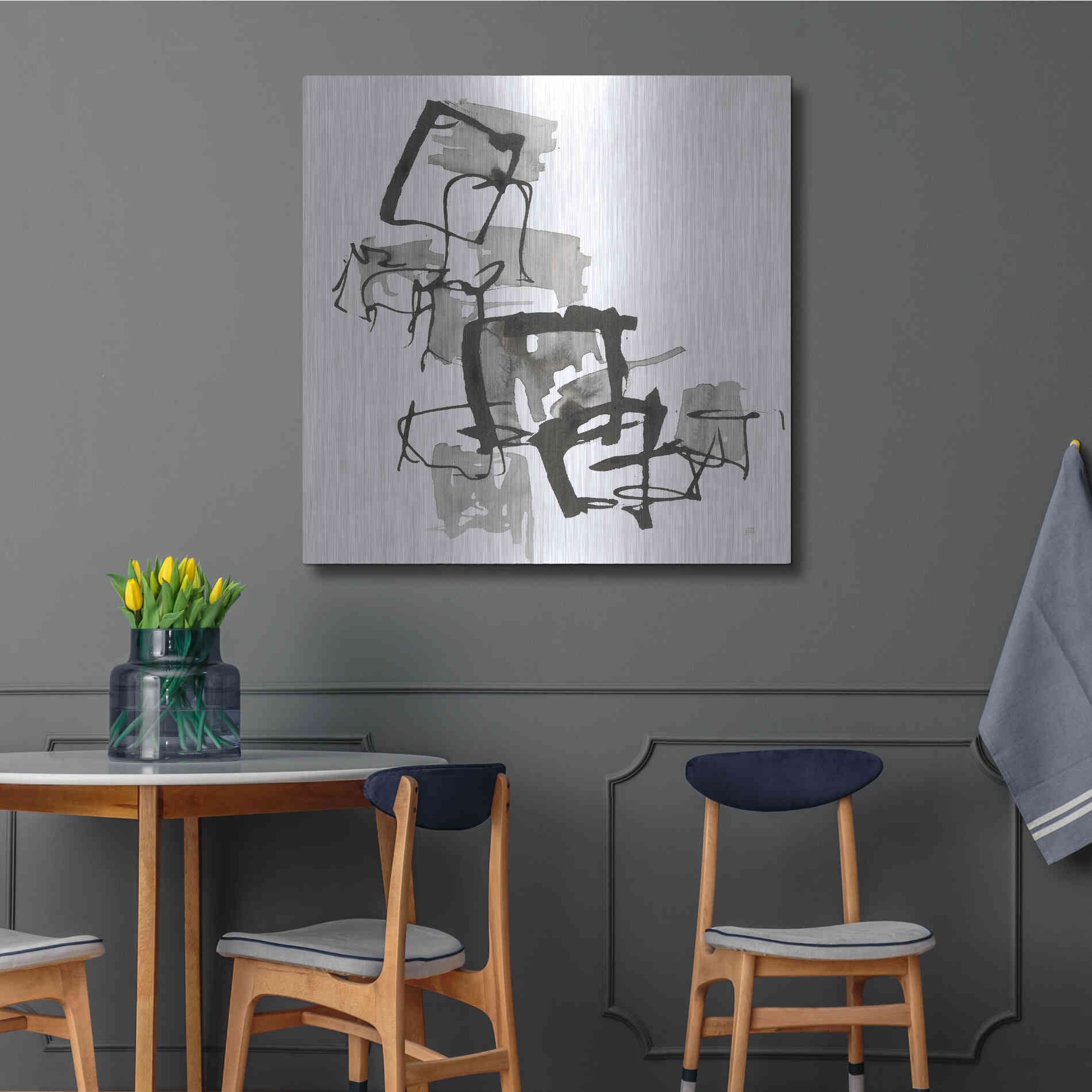 Luxe Metal Art 'Boxed In II' by Chris Paschke, Metal Wall Art,36x36