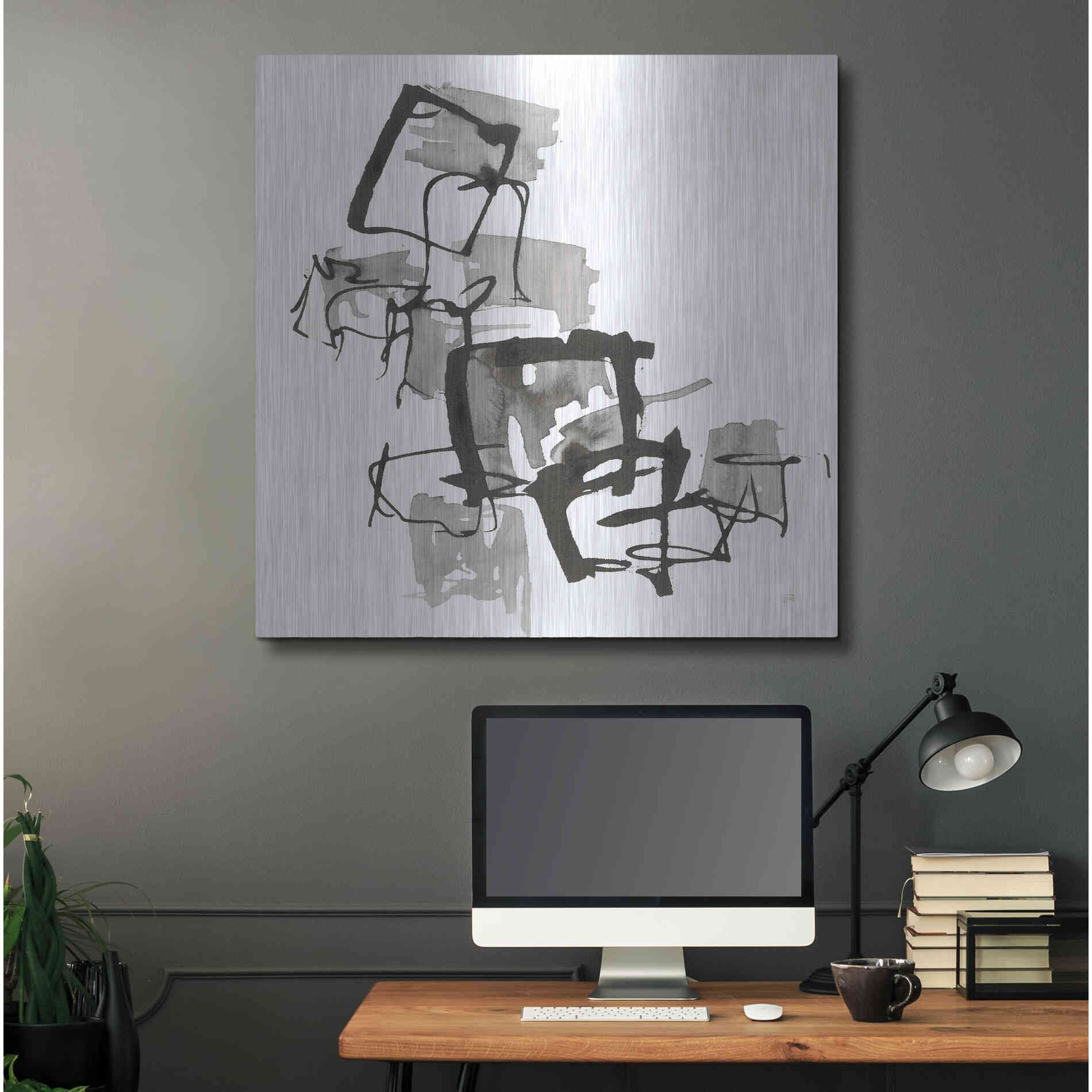 Luxe Metal Art 'Boxed In II' by Chris Paschke, Metal Wall Art,36x36