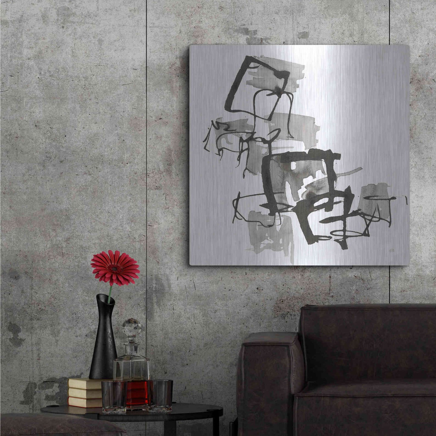 Luxe Metal Art 'Boxed In II' by Chris Paschke, Metal Wall Art,36x36