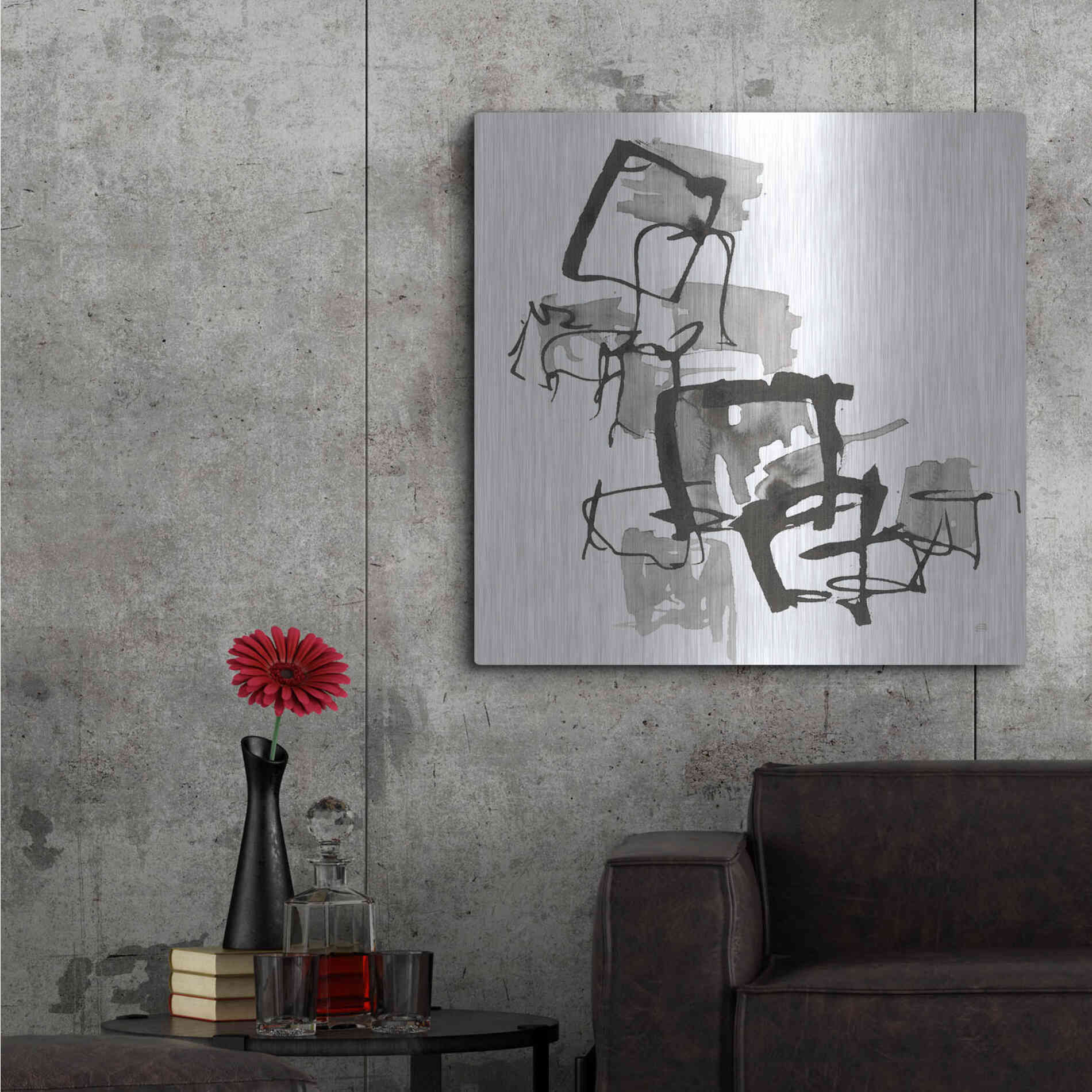 Luxe Metal Art 'Boxed In II' by Chris Paschke, Metal Wall Art,36x36