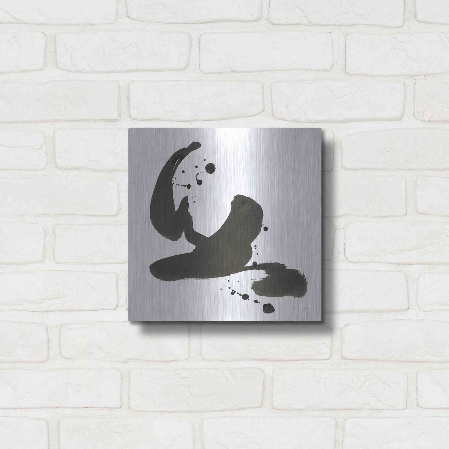 Luxe Metal Art 'Ink Drops I' by Chris Paschke, Metal Wall Art,12x12