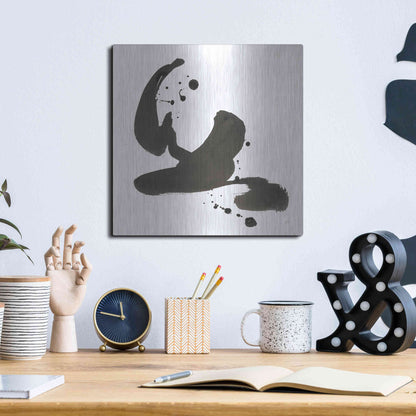 Luxe Metal Art 'Ink Drops I' by Chris Paschke, Metal Wall Art,12x12