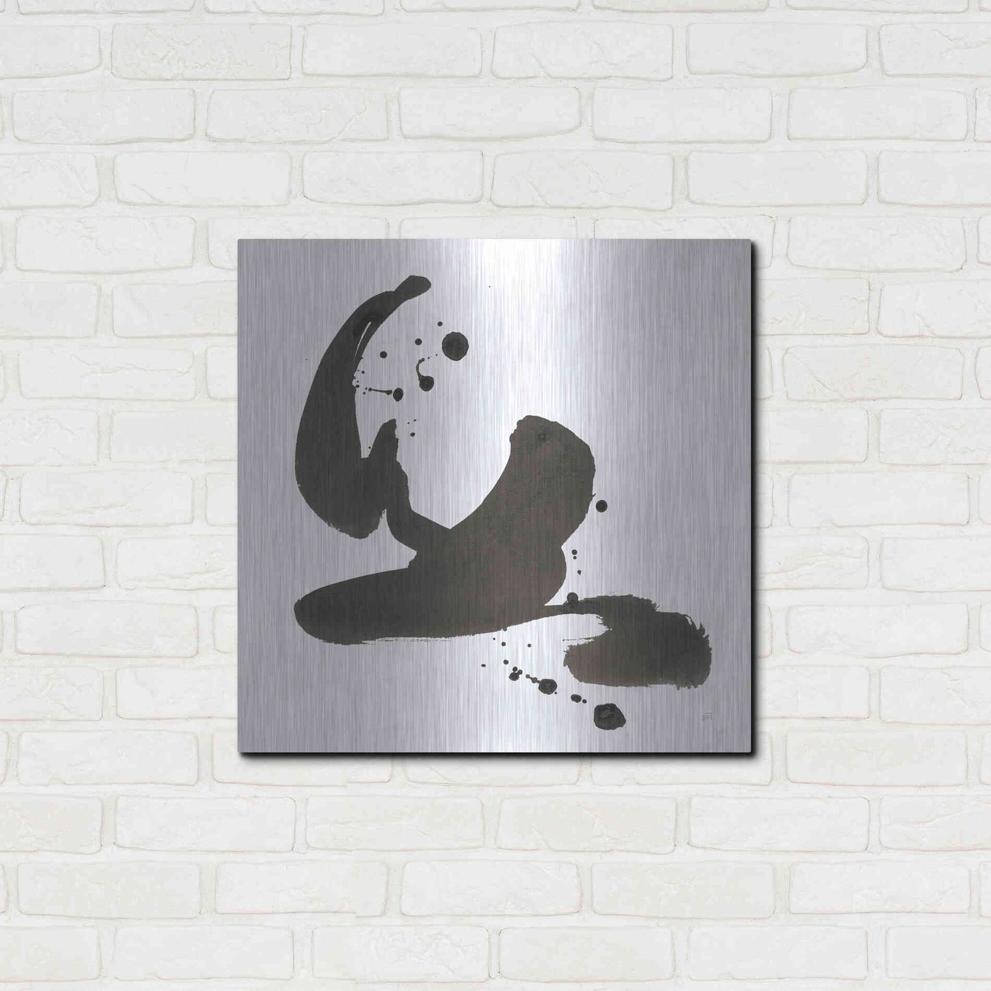 Luxe Metal Art 'Ink Drops I' by Chris Paschke, Metal Wall Art,24x24