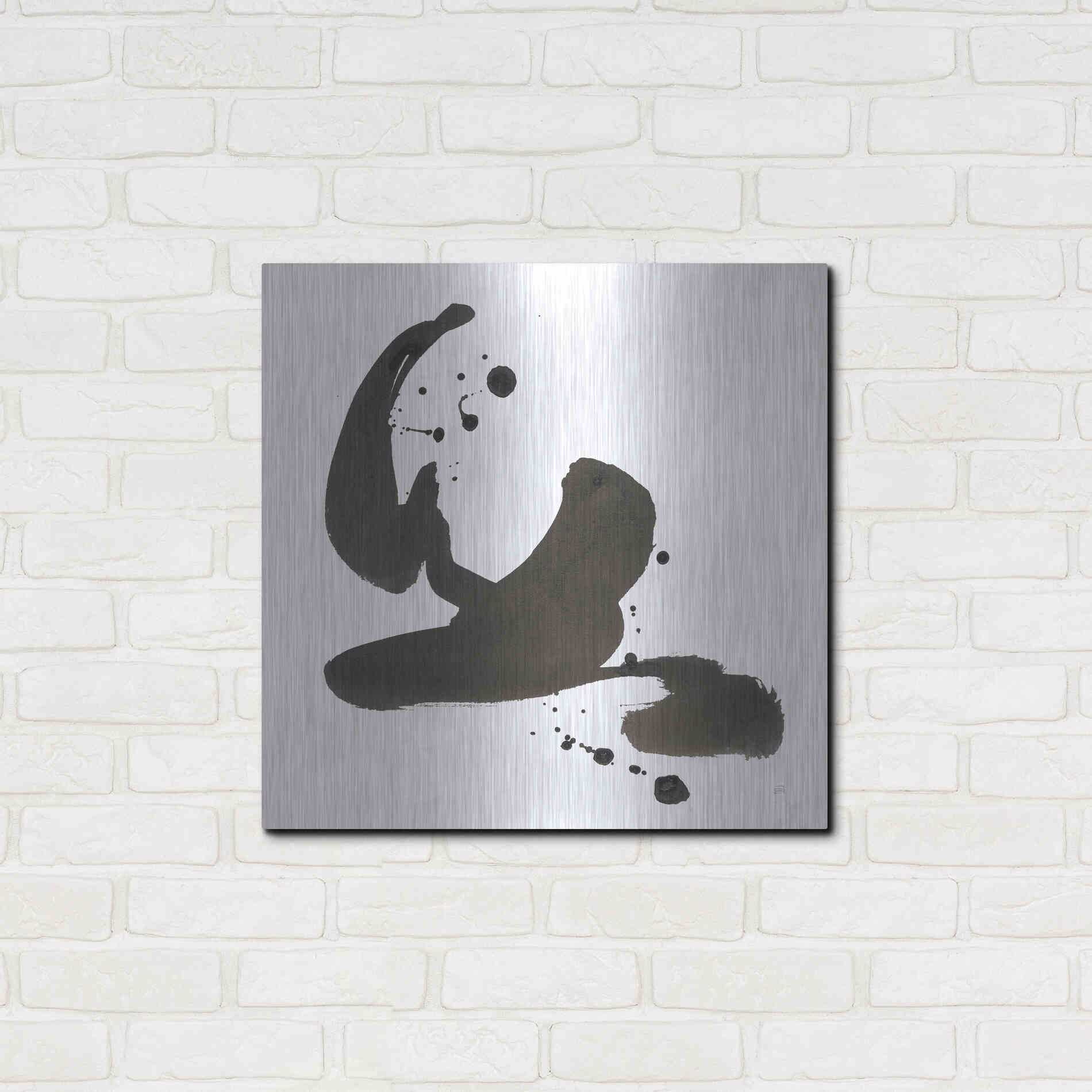 Luxe Metal Art 'Ink Drops I' by Chris Paschke, Metal Wall Art,24x24