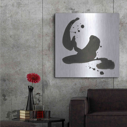 Luxe Metal Art 'Ink Drops I' by Chris Paschke, Metal Wall Art,36x36