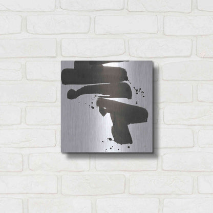 Luxe Metal Art 'Ink Drops IV' by Chris Paschke, Metal Wall Art,12x12