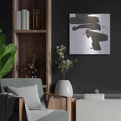 Luxe Metal Art 'Ink Drops IV' by Chris Paschke, Metal Wall Art,24x24