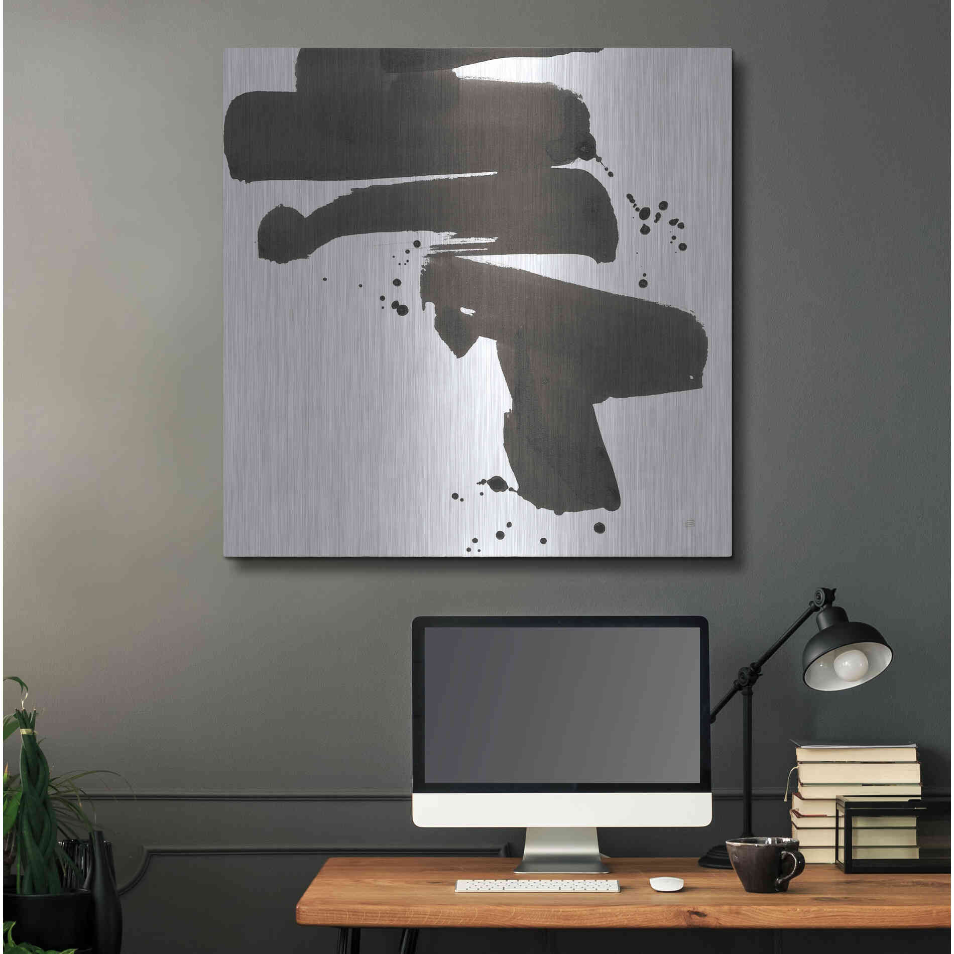 Luxe Metal Art 'Ink Drops IV' by Chris Paschke, Metal Wall Art,36x36