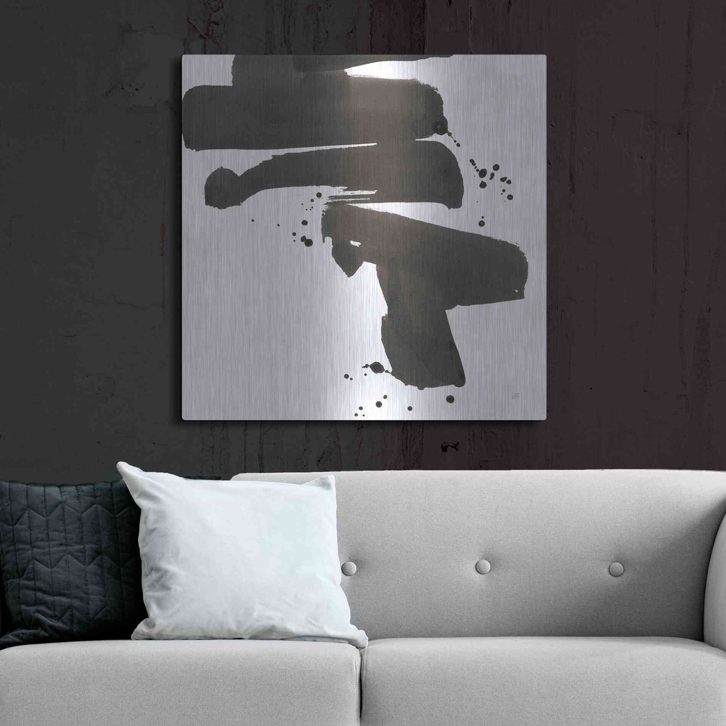Luxe Metal Art 'Ink Drops IV' by Chris Paschke, Metal Wall Art,36x36