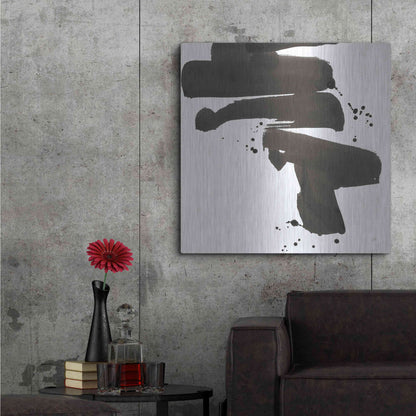 Luxe Metal Art 'Ink Drops IV' by Chris Paschke, Metal Wall Art,36x36
