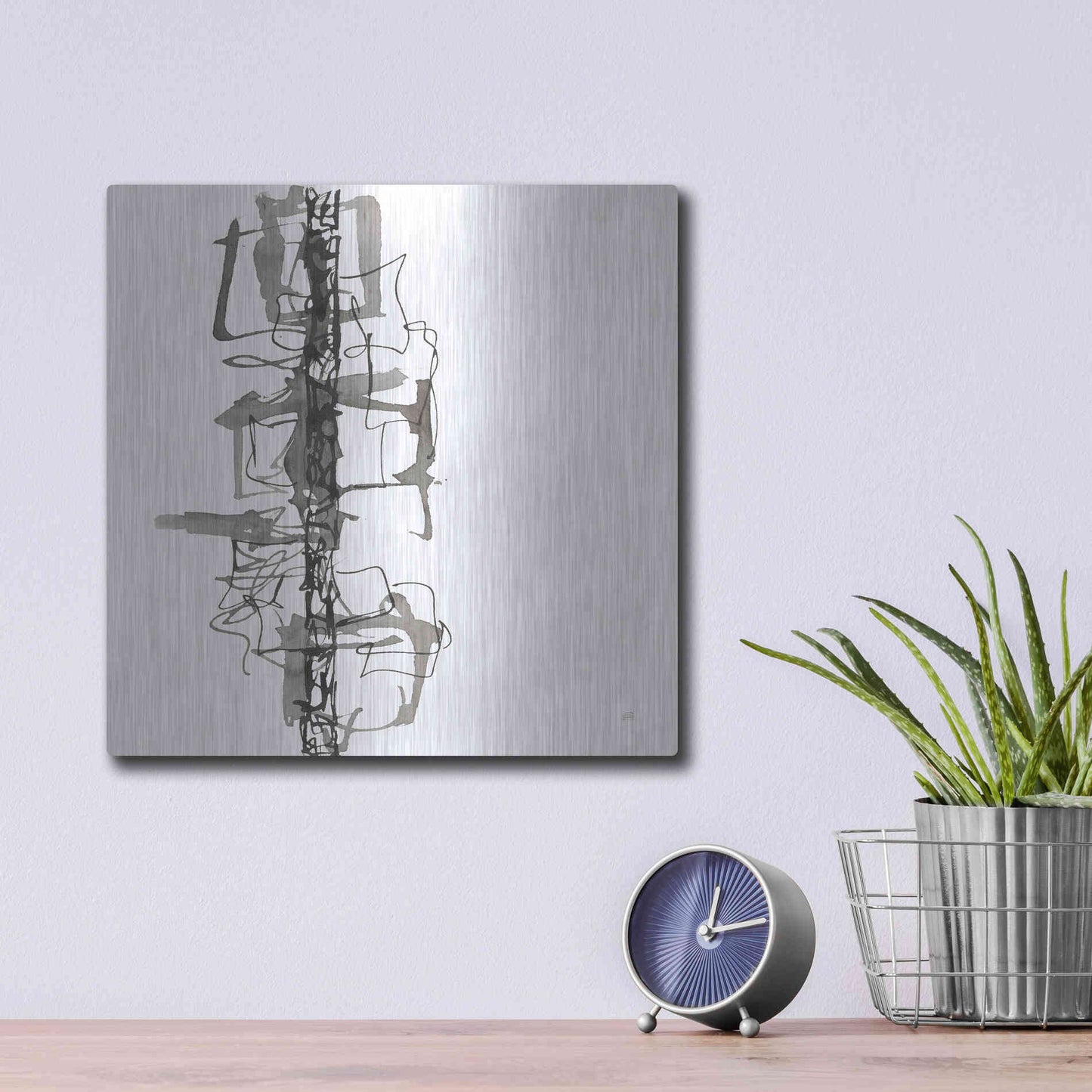 Luxe Metal Art 'Rope Ladder I' by Chris Paschke, Metal Wall Art,12x12