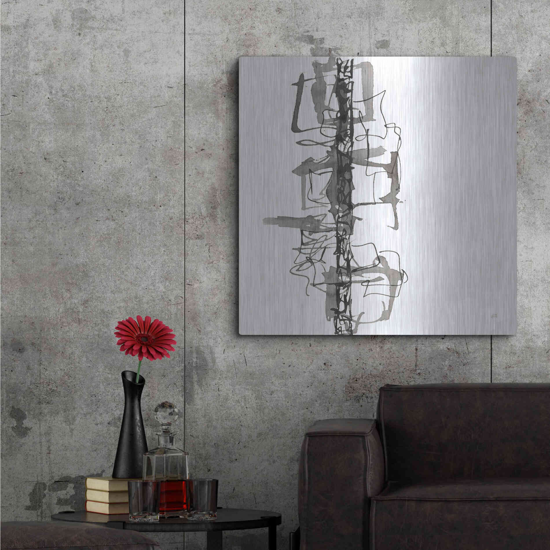 Luxe Metal Art 'Rope Ladder I' by Chris Paschke, Metal Wall Art,36x36