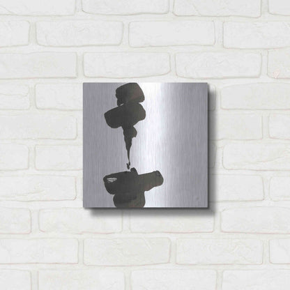 Luxe Metal Art 'Swash III' by Chris Paschke, Metal Wall Art,12x12