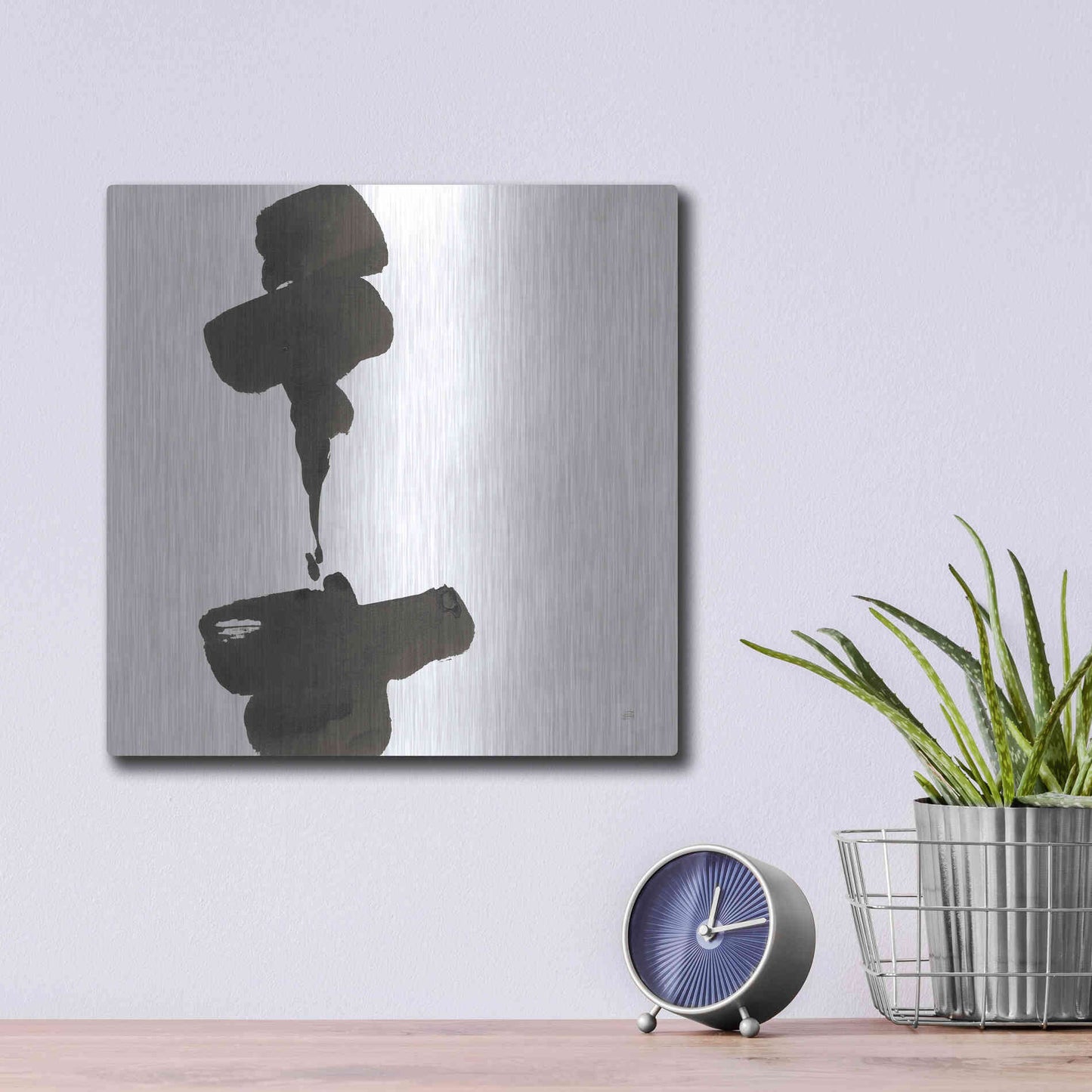 Luxe Metal Art 'Swash III' by Chris Paschke, Metal Wall Art,12x12