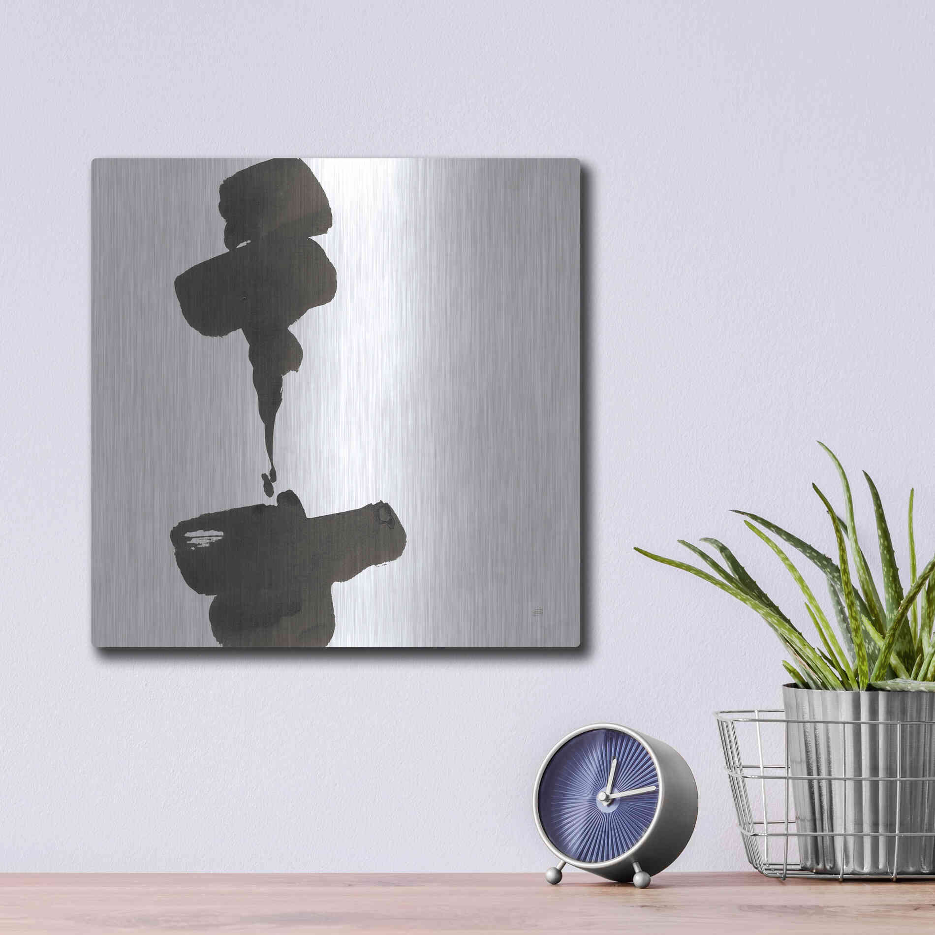 Luxe Metal Art 'Swash III' by Chris Paschke, Metal Wall Art,12x12