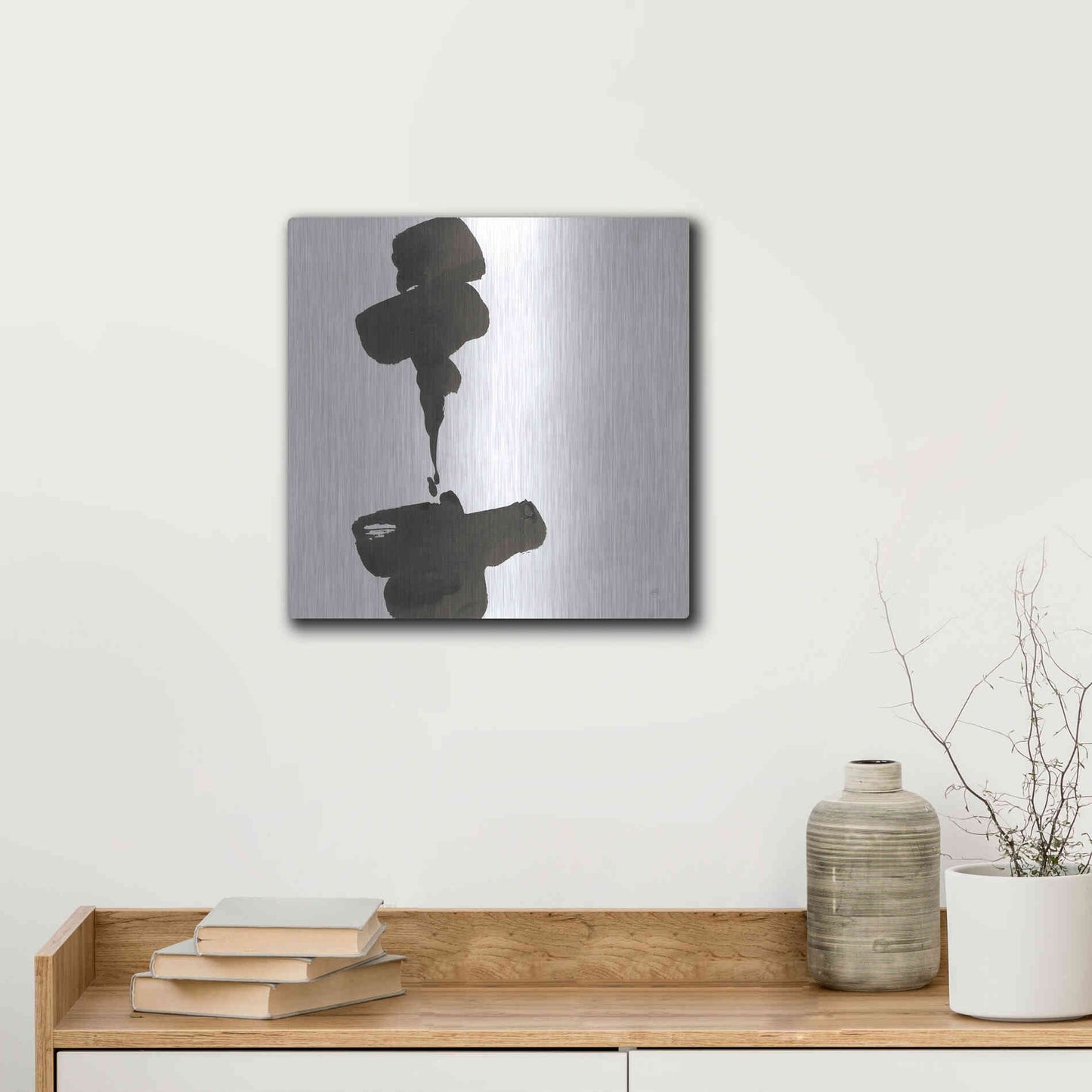 Luxe Metal Art 'Swash III' by Chris Paschke, Metal Wall Art,12x12