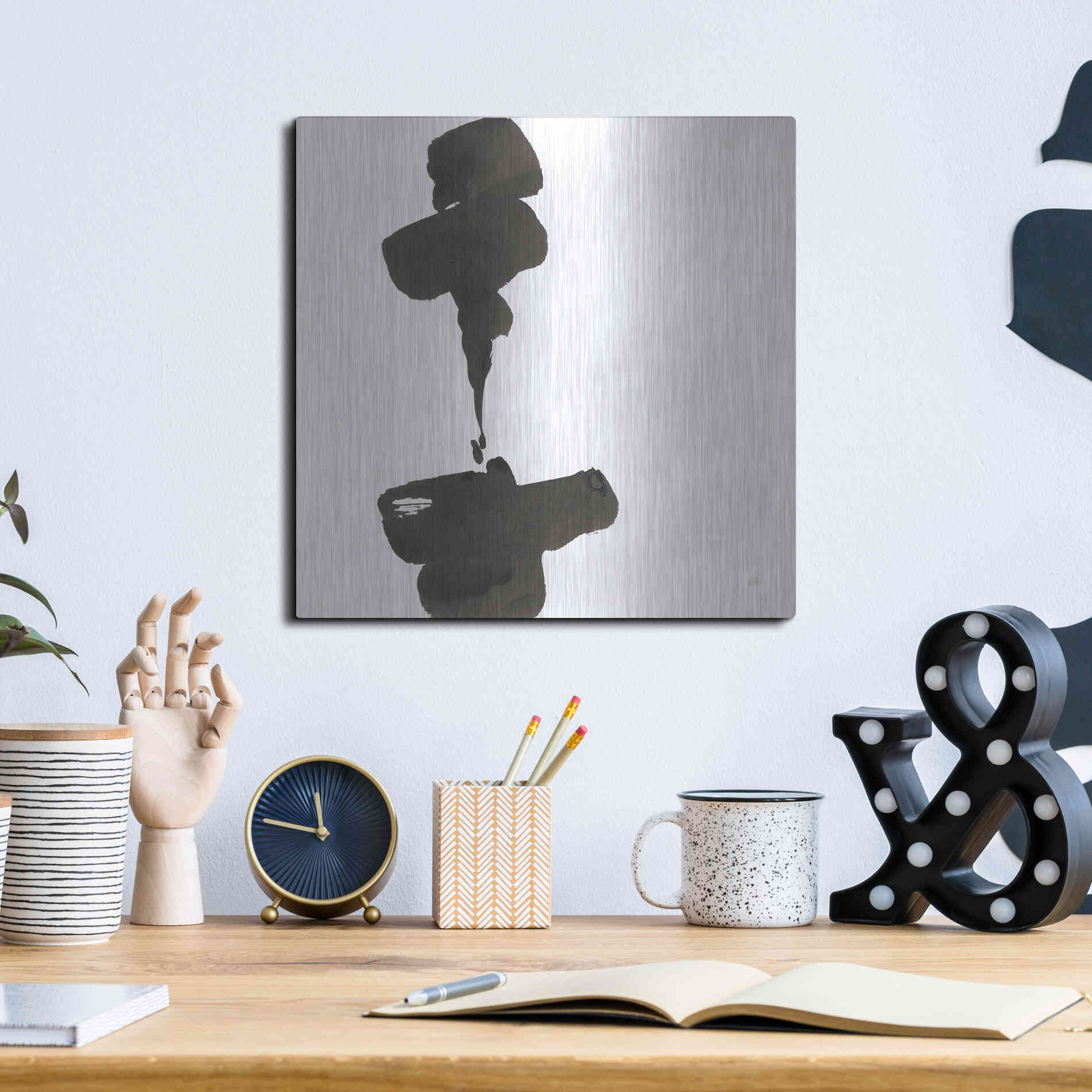 Luxe Metal Art 'Swash III' by Chris Paschke, Metal Wall Art,12x12