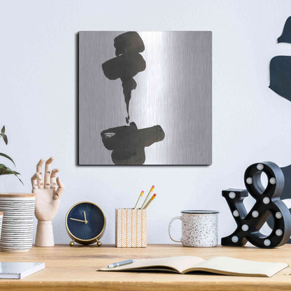 Luxe Metal Art 'Swash III' by Chris Paschke, Metal Wall Art,12x12