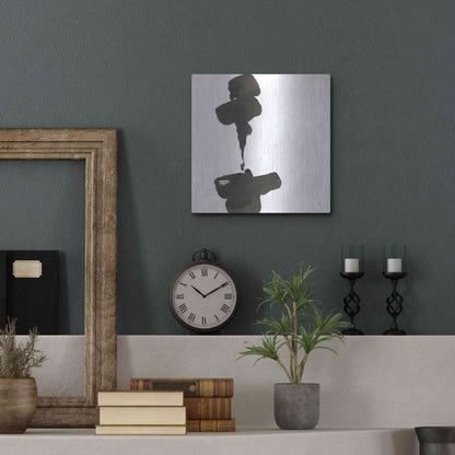 Luxe Metal Art 'Swash III' by Chris Paschke, Metal Wall Art,12x12