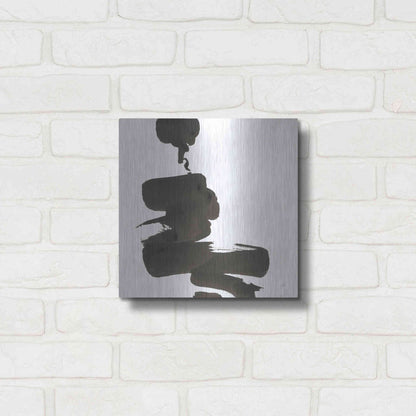 Luxe Metal Art 'Swash IV' by Chris Paschke, Metal Wall Art,12x12