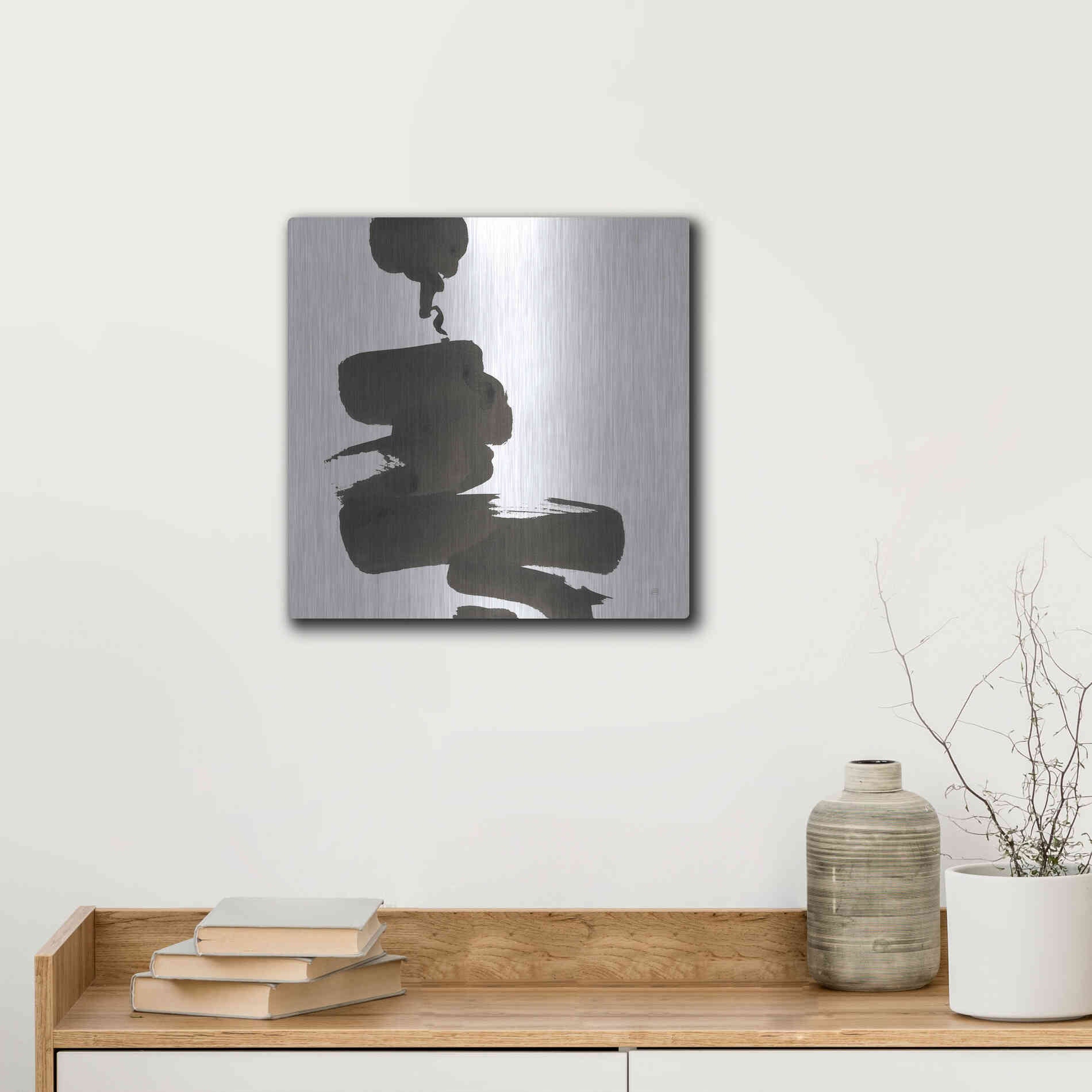 Luxe Metal Art 'Swash IV' by Chris Paschke, Metal Wall Art,12x12