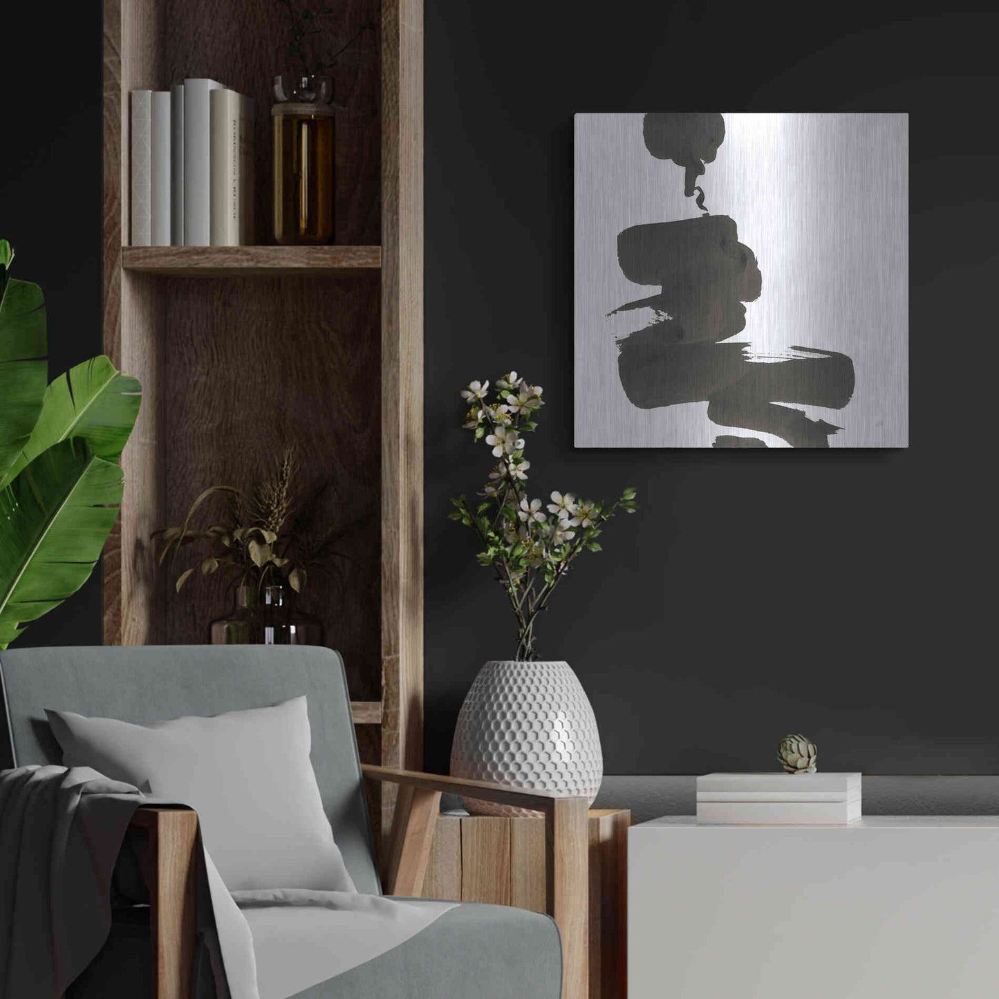 Luxe Metal Art 'Swash IV' by Chris Paschke, Metal Wall Art,24x24
