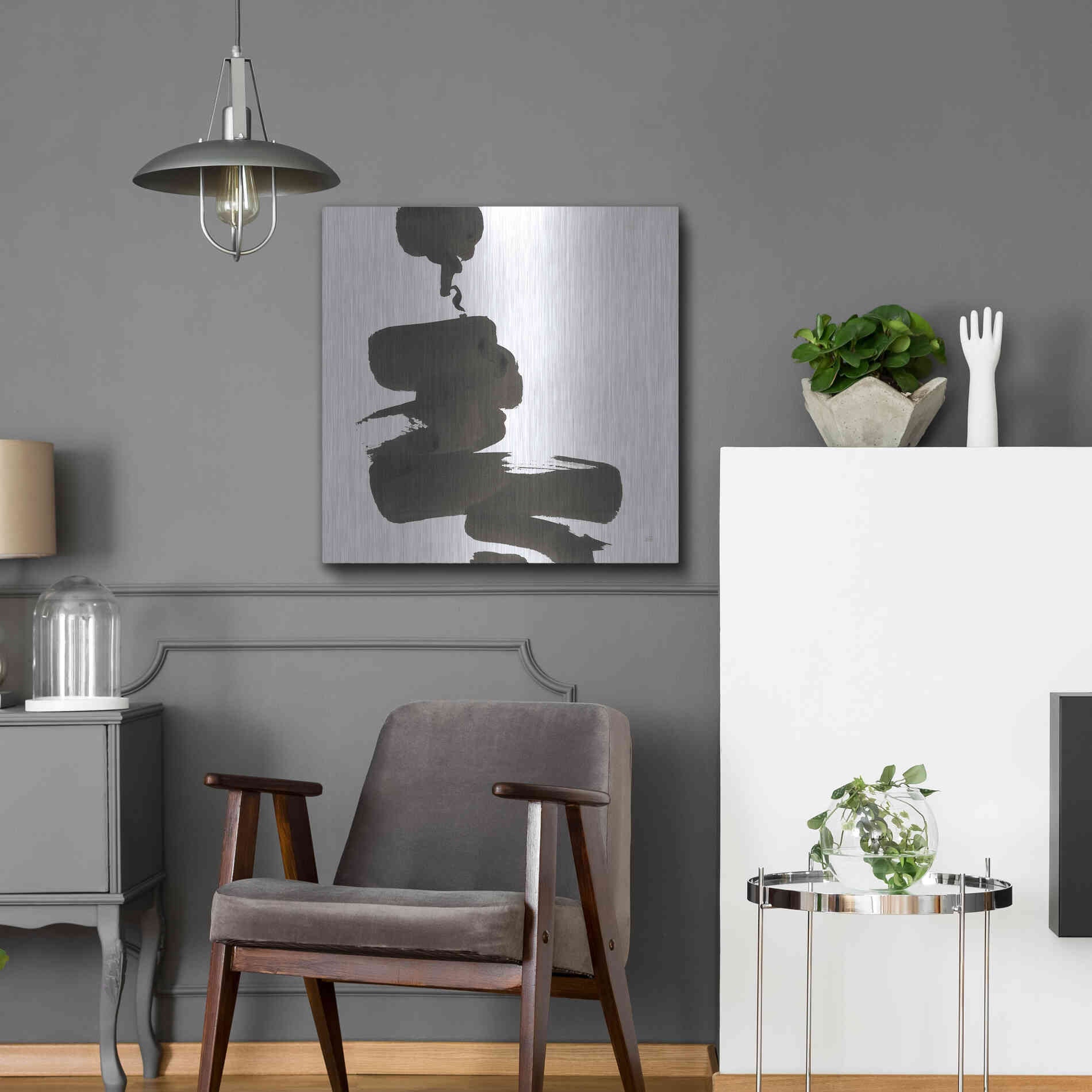 Luxe Metal Art 'Swash IV' by Chris Paschke, Metal Wall Art,24x24