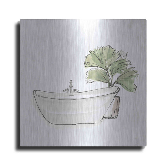 Luxe Metal Art 'Neutral Tub I' by Chris Paschke, Metal Wall Art