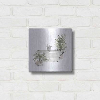 Luxe Metal Art 'Neutral Tub II' by Chris Paschke, Metal Wall Art,12x12